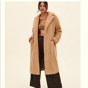 Torrid Long Line Teddy Coat size 2